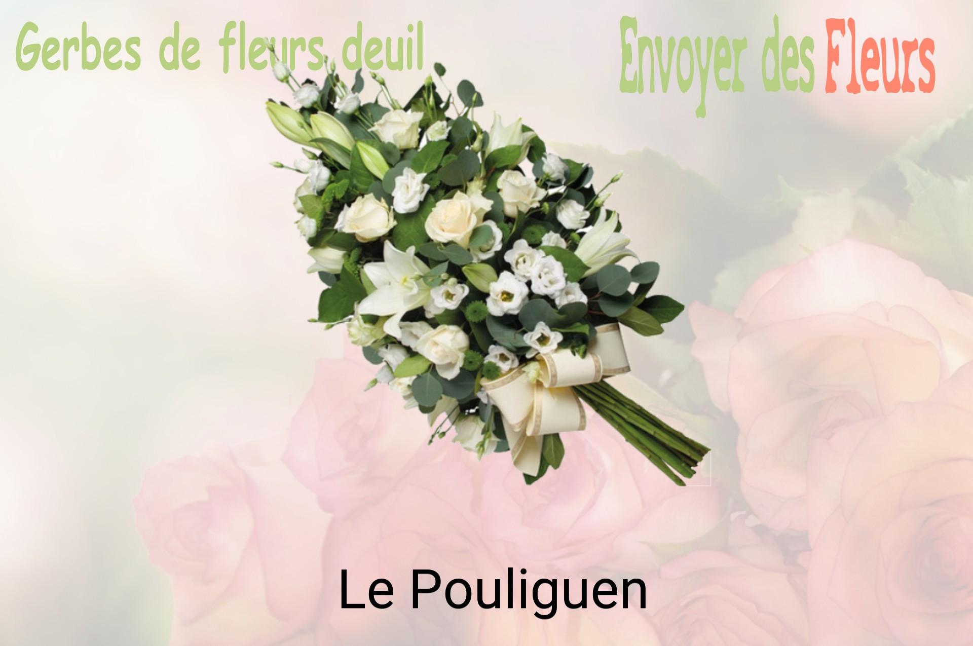 Gerbe de fleurs de deuil livrée à Le Pouliguen